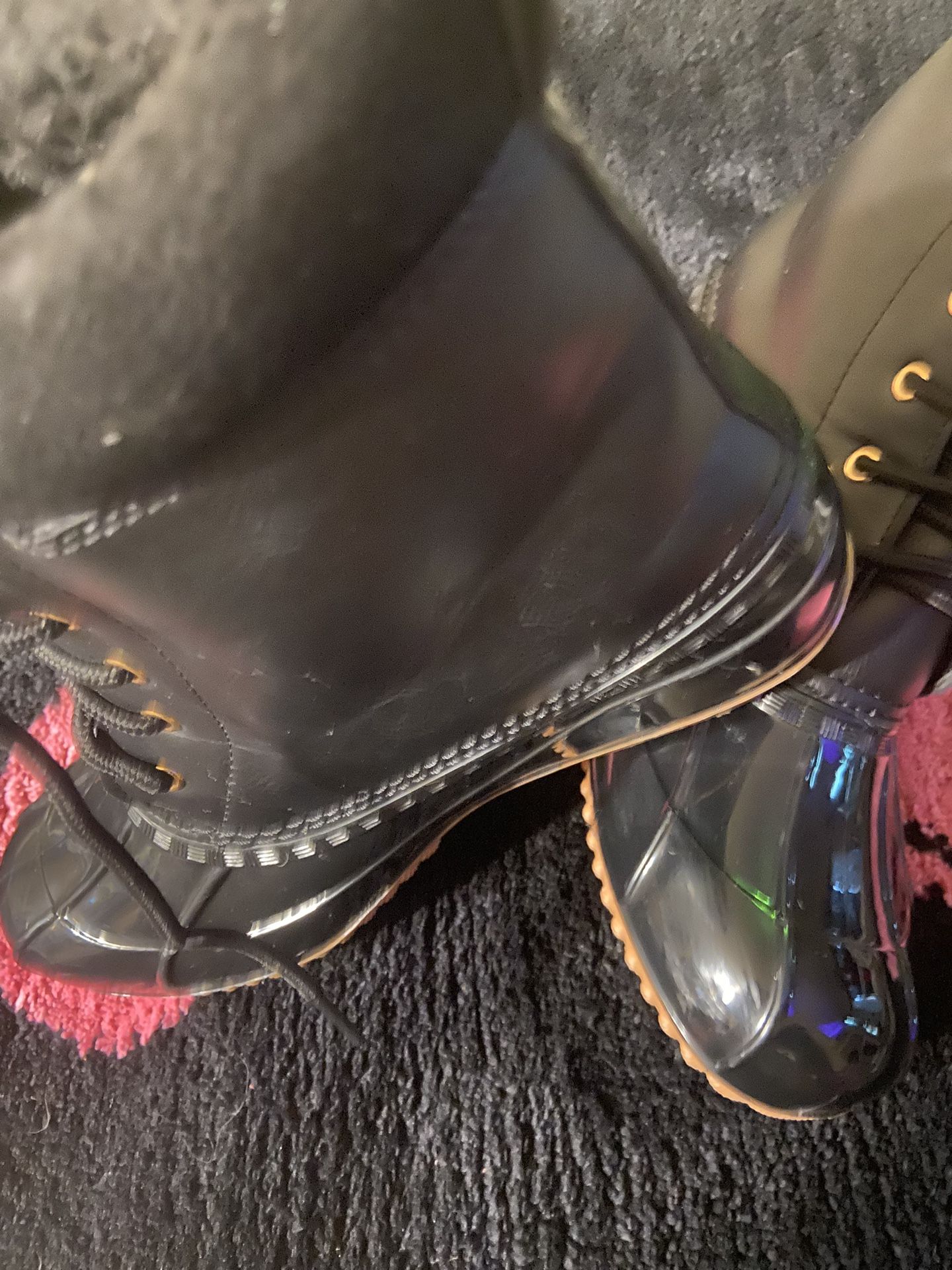 Pre-Love, Just Fab Women’s Black Rain Boots In Good Condition