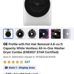 GE Profile Washer Dryer