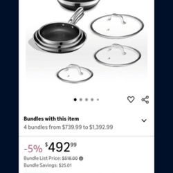 HexClad Hybrid Nonstick 7-Piece Fry Pan Set