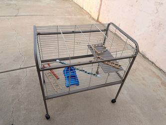 Large Bird Cage with Stand on Wheels