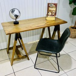 Executive Desk Farmhouse Wooden Office Computer Desk   