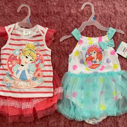 2 Set Of Disney Princess Baby Clothes (24 Months)