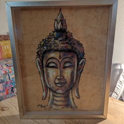 Original Buddha Painted In Nepal