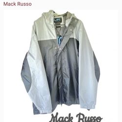 Mack Russo Mens Hooded Casual Two Tone Gray Jacket Snow Ski Windbreaker Size XL