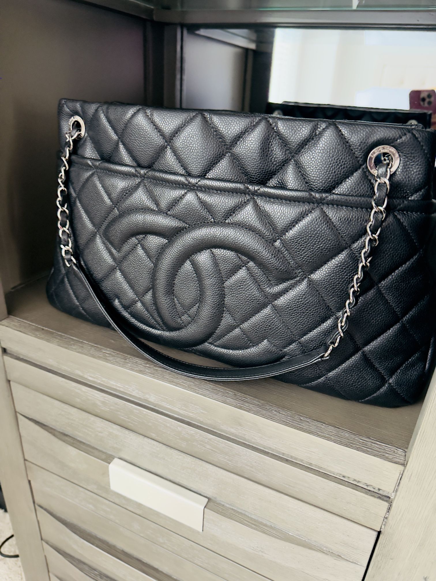 Authentic Chanel Hobo Bag Caviar Leather
