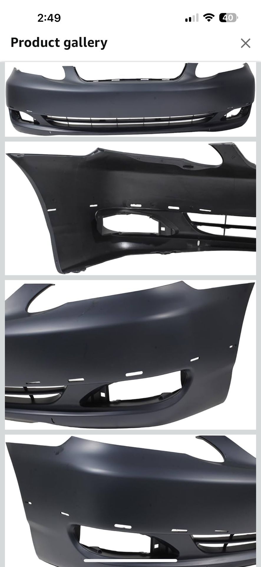 For 2005 2006 2007 2008 Toyota Corolla S Front Bumper Cover Primed