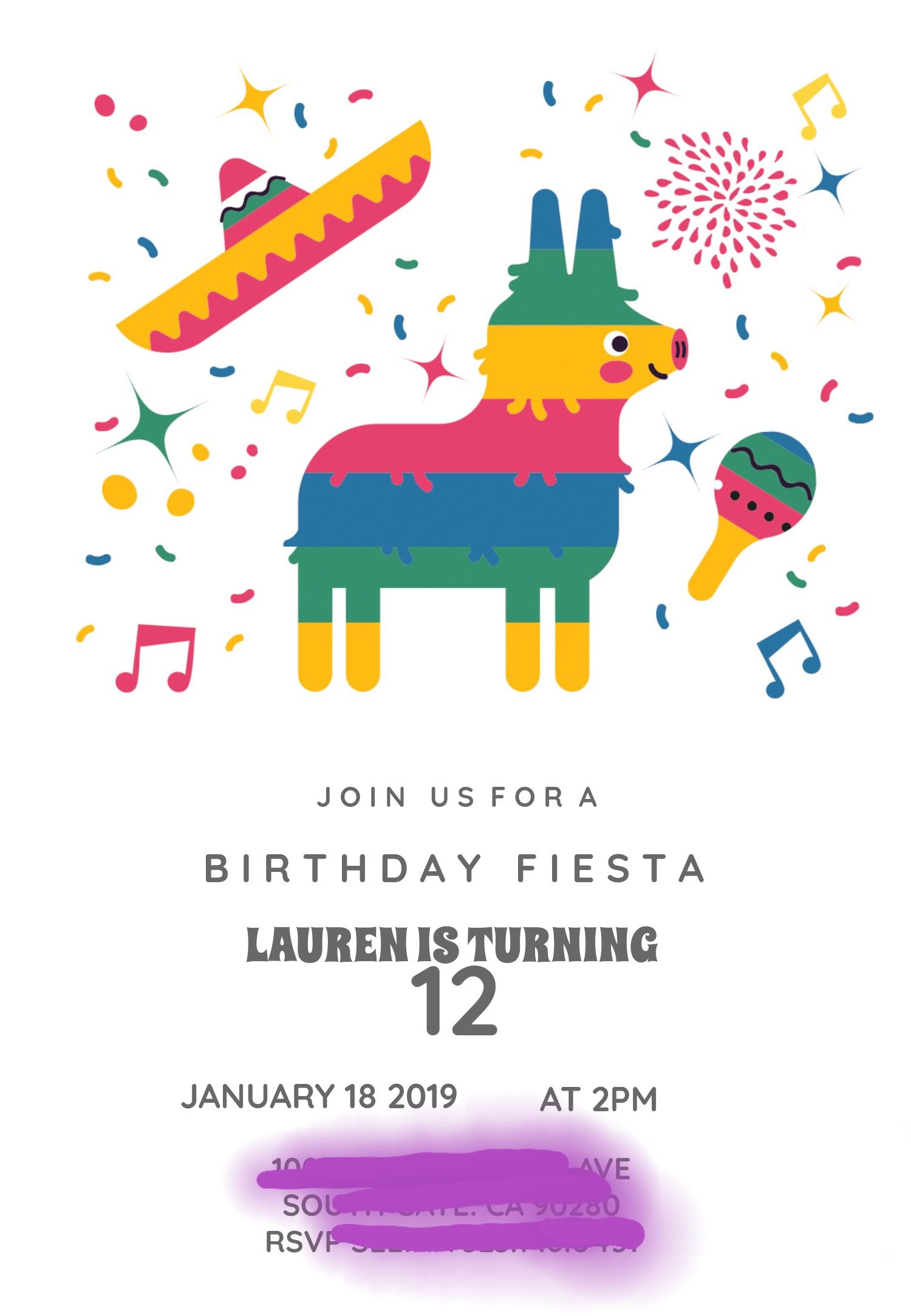 Mexican fiesta invitation