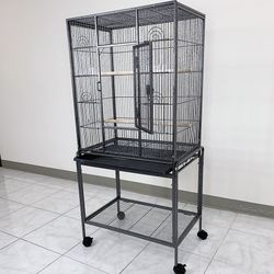 (NEW) $95 Large 53” Bird Cage for Parakeet Parrot Cockatiel Canary Finch Lovebird, Size 24x17x53”