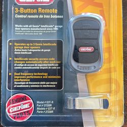 New- Genie 3 Button remote 