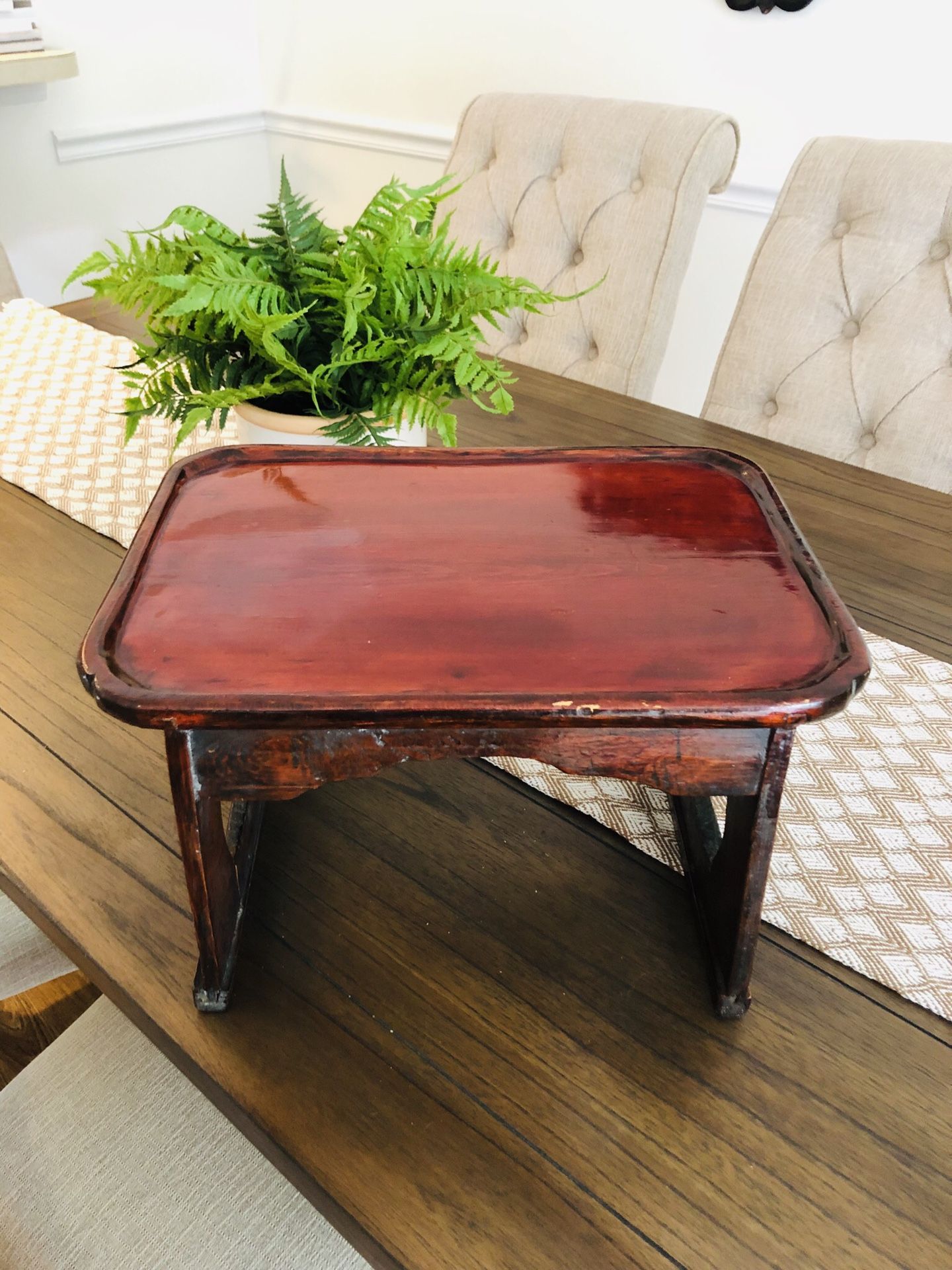 Cherry wood stool/plant stand