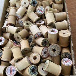 Antique Wooden Thread Spools
