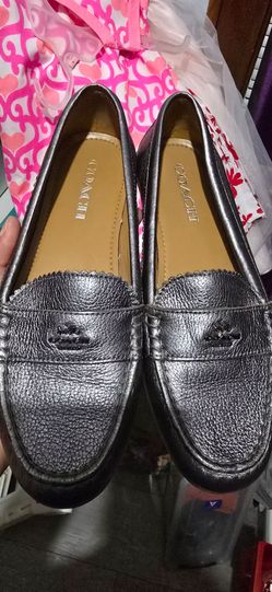 Coach Metallic Leather Penny Loafers