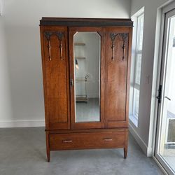 Antique Armoire W/ Mirror
