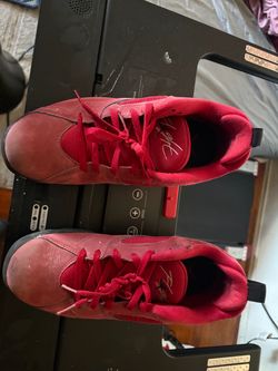 Red Jordan Mid-Top Sneakers