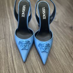 Blue Versace Heels 