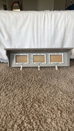 Photo Shelf with Hooks
