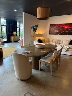 Pottery Barn Inspired Dining Set | Oak Pedestal Table