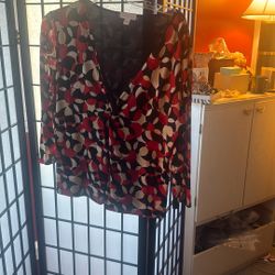 Elegant Patterned Wrap Charter Club Blouse