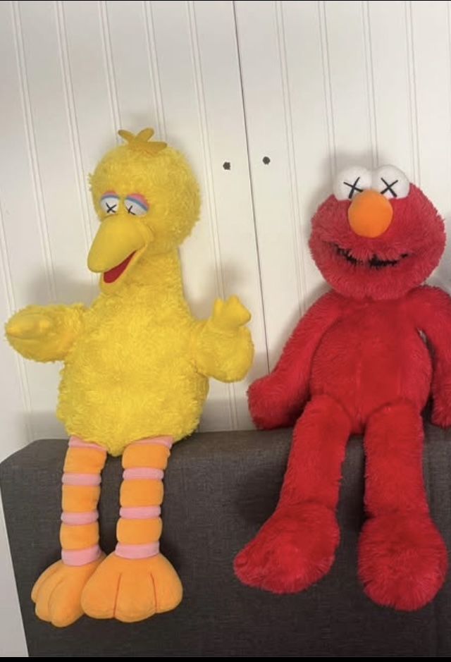 KAWS X SESAME ST exclusive Plushies