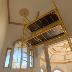 Three Tier Scaffolding With Saftey Handrail  