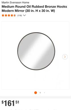 Medium Round Bronze Mirror 30” H X 30” W