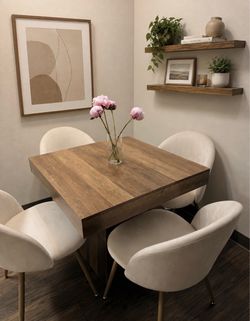 Dining table and chairs