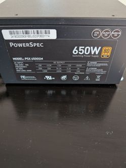 650 watt power supply PSU for PC