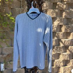 Vintage structure v neck sweater