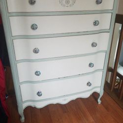 Vintage 5 Drawer ARMOIR with New Drawer Handles