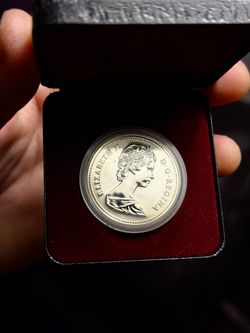Nice 🔥!! 1981 Canada Silver Dollar – Trans-Canada Railway – Original RCM Box !