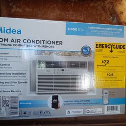 Midea bluetooth wondow AC unit. 8000 btu