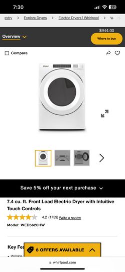 Whirlpool Electric Dryer