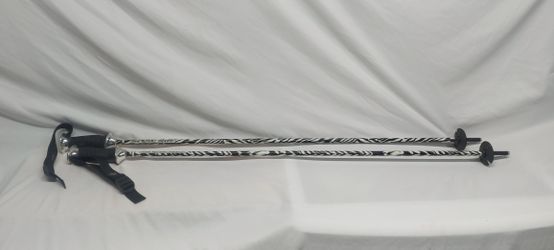 The Royal Shaft Zebra Print, Ski Poles, 45 Inch Alpine Downhill, Vintage