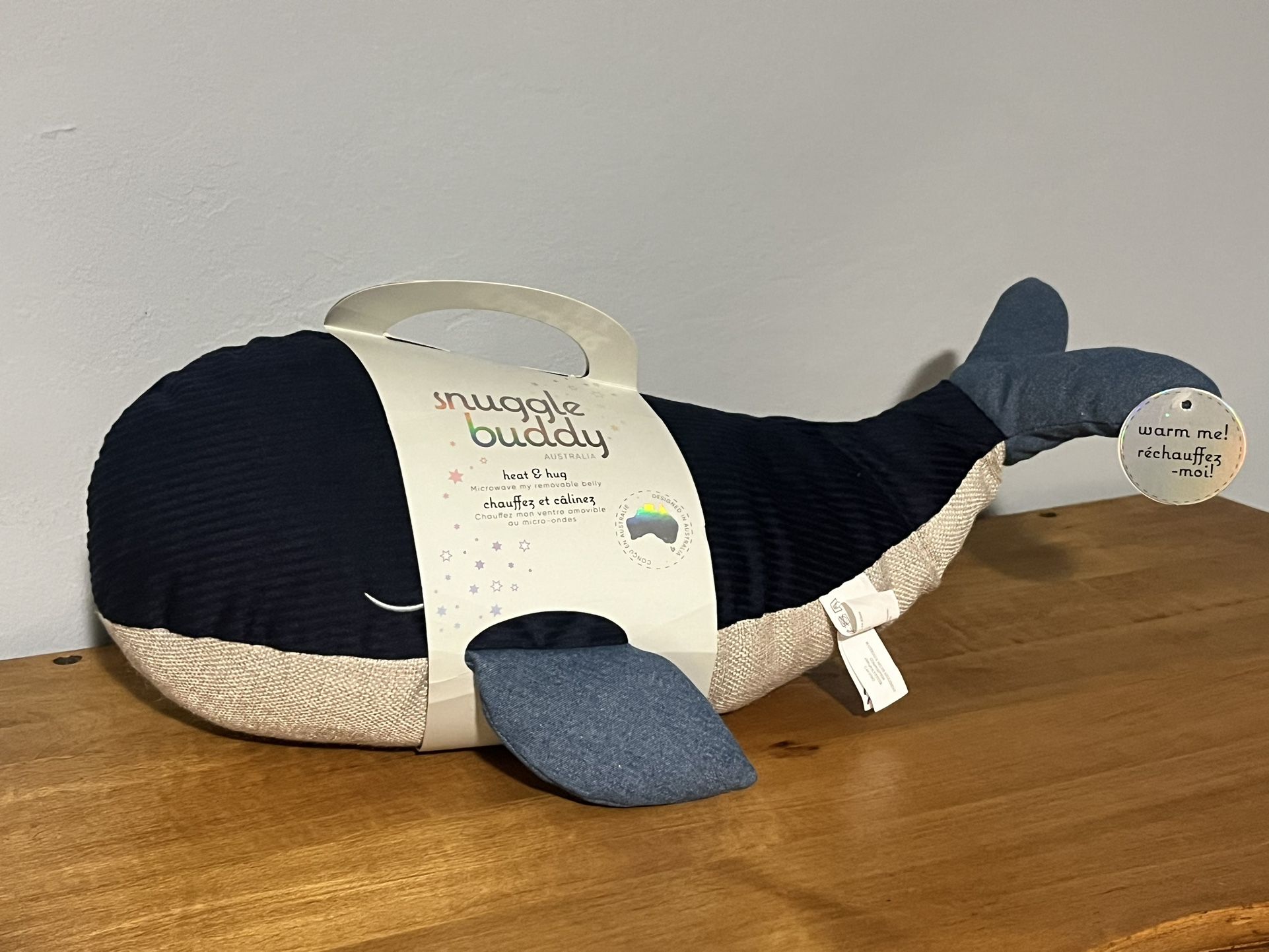 Snuggle Buddy Whale Plush With Removable Warming