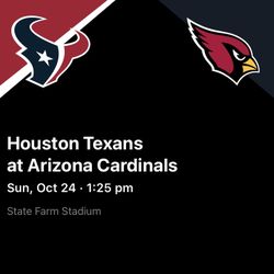 1 Cardinals Vs Texas Tickets This Sunday 
