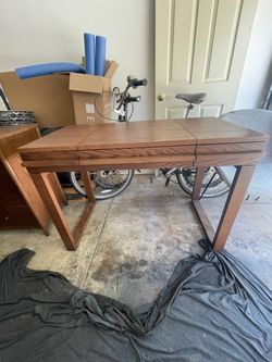 Goodwood Mid-Century Modern Style Oak Stained Desk