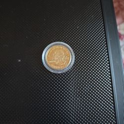 Gold Layered State Quarter