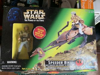 1997 Star Wars Power of the force Speeder bike with Princess Leia