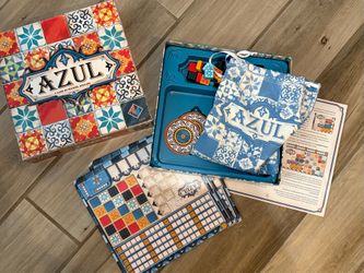 Azul Board Game + Crystal Mosaic Expansion – Excellent Condition