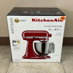 KITCHEN AID ARTISAN TILT-HEAD STAND MIXER KSM150PSER (EMPIRE RED).
