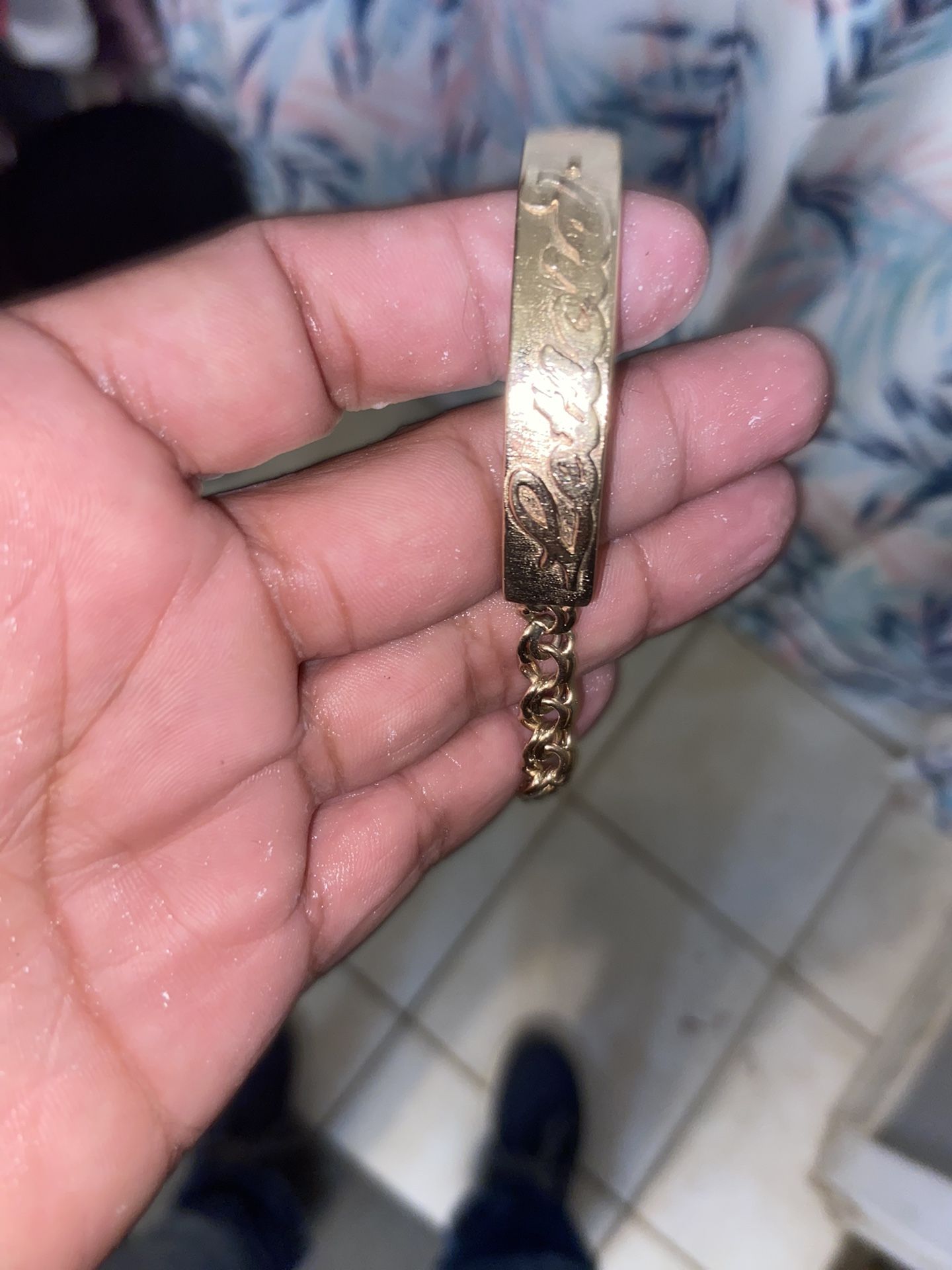 10 K Chino Link Bracelet 