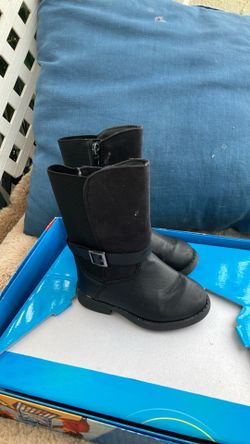 Baby Black Boots Size 6 Pick Up In Orange 