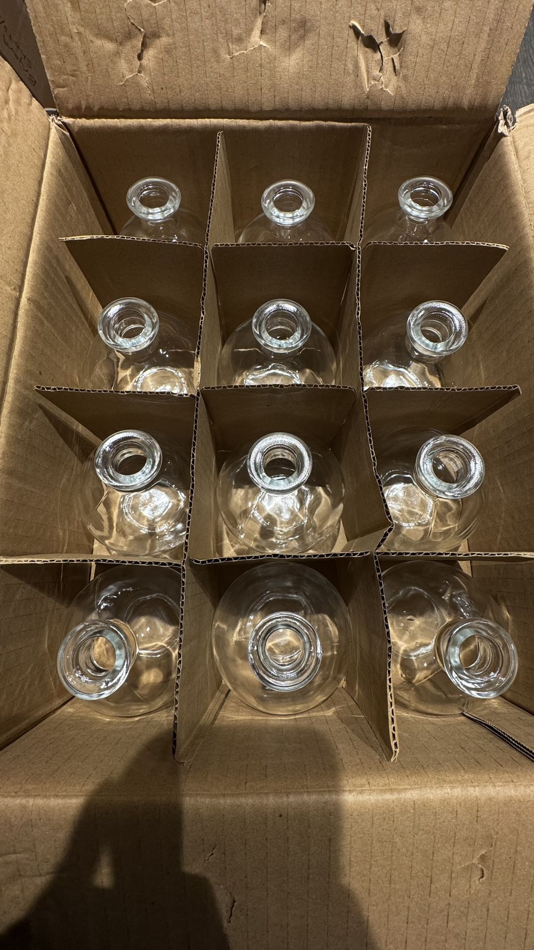 ALDMIO 12 Pcs Ball Shape Glass Bottles with Corks, Halloween Potion Bottles