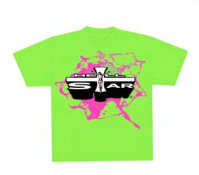 Hellstar  Jesus Emblem  Neon Green Tee Size XL