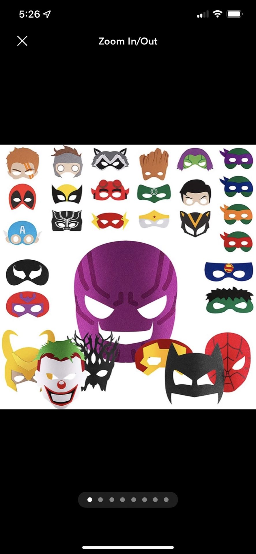 Superhero Masks for Kids (30 Pieces)