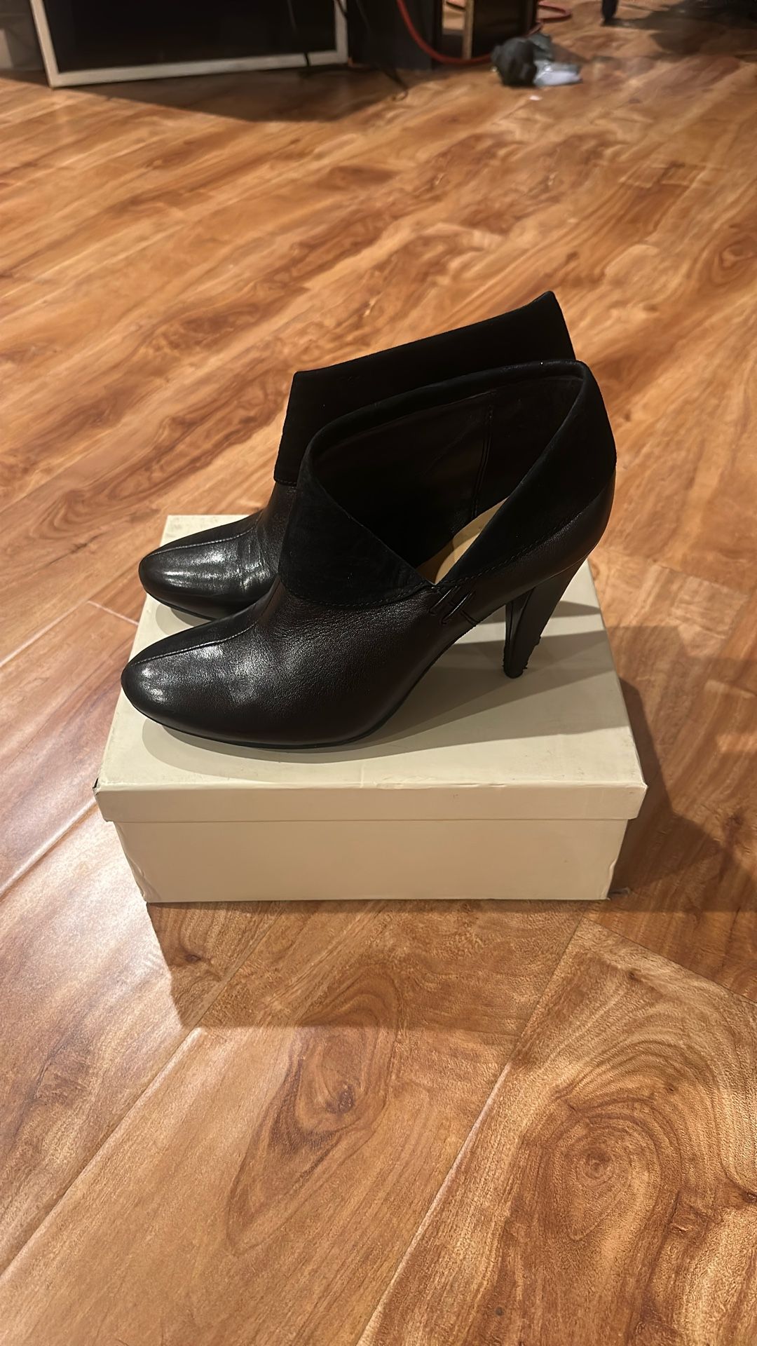 Coach Black Leather Booties Sz 8