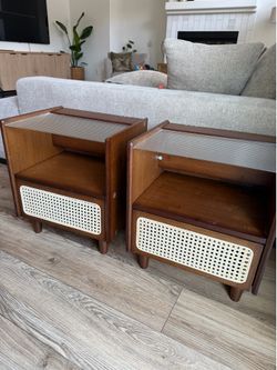 Nightstand with Drawer Set of 2