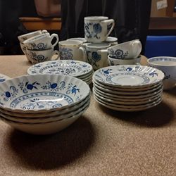Blue Nordic Dishes and Cups