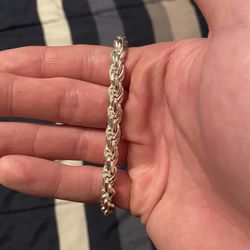 7.5mm Silver Rope Chain