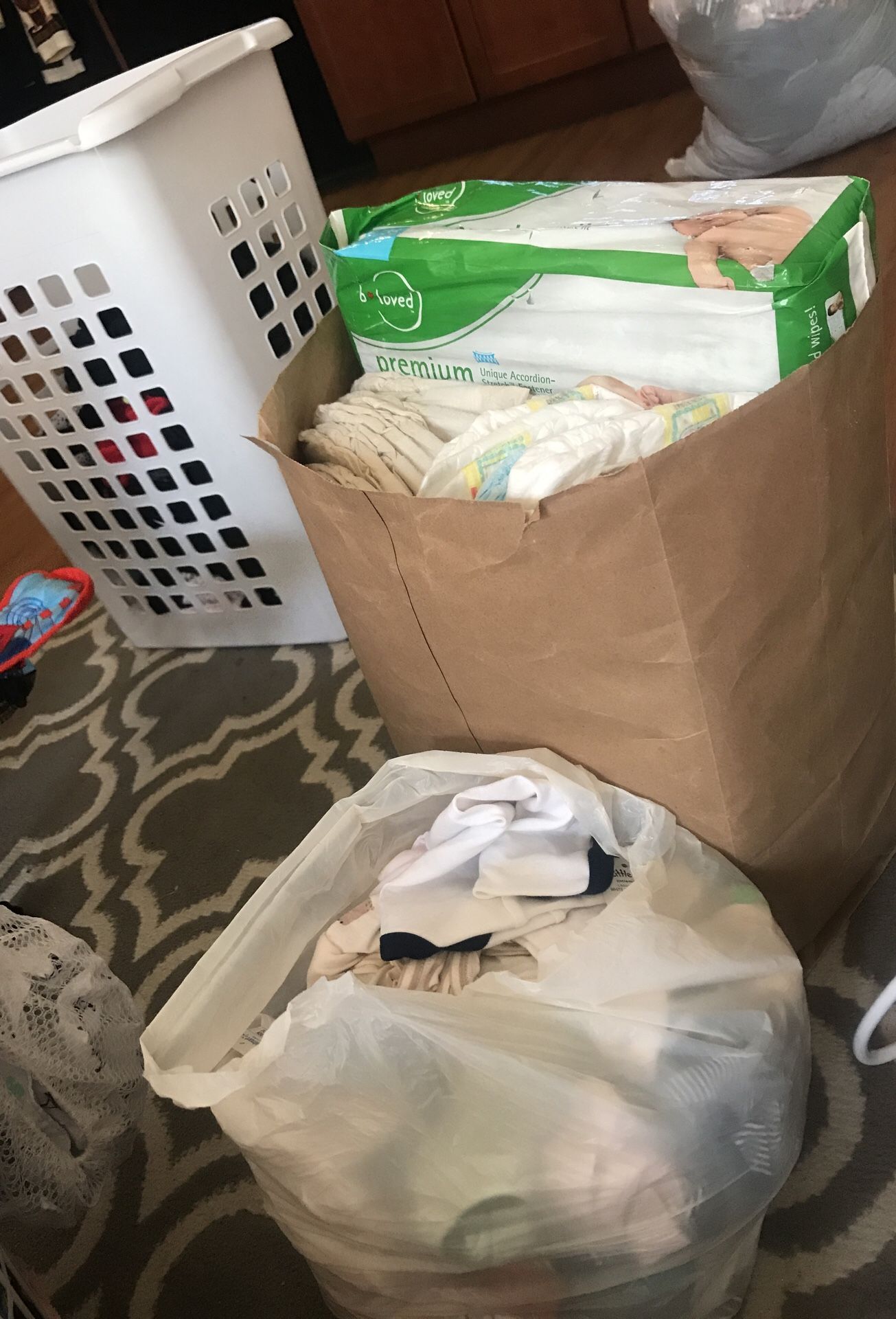 Size 1 & 2 newborn diapers and newborn clothes